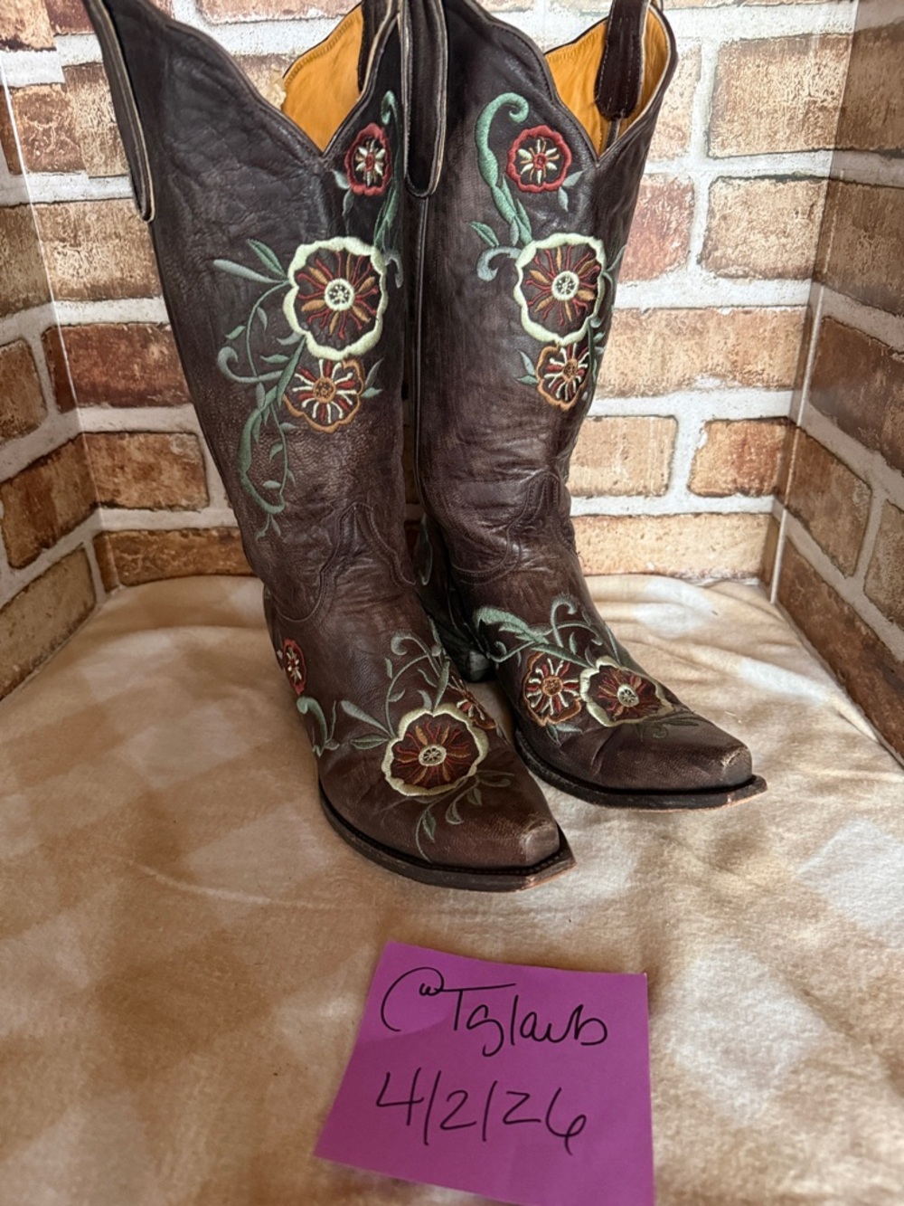 Old Gringo Brown Leather Tyler boots 8.5